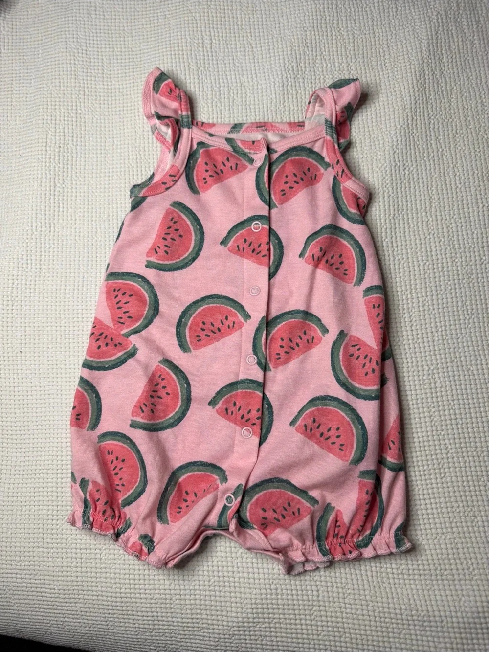 Carter's Pink Watermelon Print Romper